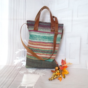 Indiai kantha keresztpántos táska, Kanhta oldaltáska, Indiai kantha válltáska, Táska & Tok, Kézitáska & válltáska, Vállon átvethető táska, Bőrművesség, Varrás, MESKA