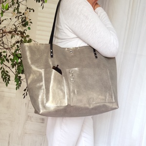 Nagy méretű olasz marhabőr táska tolltartóval, Táska & Tok, Kézitáska & válltáska, Nagy pakolós táska, Bőrművesség, MESKA