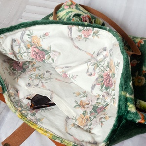 Extra nagy egzotikus szőnyegtáska, Virágmintás szőnyeg válltáska, Puha és bársonyos szőnyegtáska - táska & tok - kézitáska & válltáska - nagy pakolós táska - Meska.hu