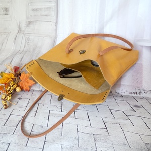 Sárga marhabőr válltáska, Messenger táska,  Marhabőr tablet táska, MacBook tok - táska & tok - ebook & tablet tok - Meska.hu