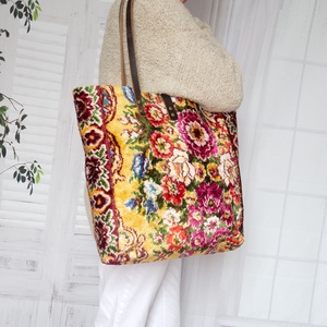 Nagy méretű szőnyegtáska válltáska - táska & tok - kézitáska & válltáska - nagy pakolós táska - Meska.hu