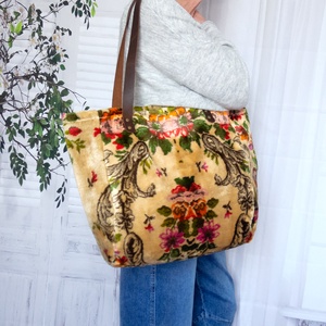 Bársony szőnyegtáska, Barokk stílusú szőnyegtáska, Barokk stílusú szőnyeg válltáska, Puha és bársonyos szőnyegtáska - táska & tok - kézitáska & válltáska - nagy pakolós táska - Meska.hu