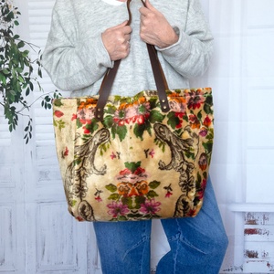 Bársony szőnyegtáska, Barokk stílusú szőnyegtáska, Barokk stílusú szőnyeg válltáska, Puha és bársonyos szőnyegtáska - Meska.hu