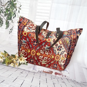 Nagy méretű perzsa mintás szőnyegtáska, Puha bársonyos, strapabíró - Meska.hu