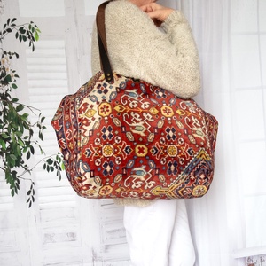 Nagy méretű perzsa mintás szőnyegtáska, Puha bársonyos, strapabíró - táska & tok - kézitáska & válltáska - nagy pakolós táska - Meska.hu