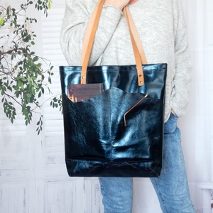 Metál borjúbőr válltáska - Meska.hu