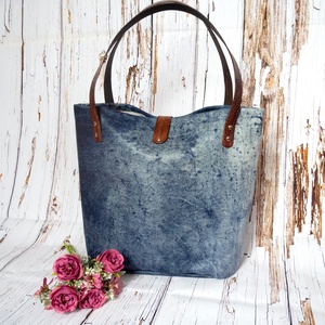 Farmer hatású olasz marhabőr pakolós táska - táska & tok - kézitáska & válltáska - nagy pakolós táska - Meska.hu