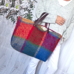 Skót stílusú nagy méretű gyapjú kézitáska - Meska.hu