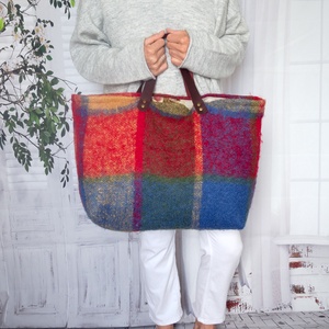 Skót stílusú nagy méretű gyapjú kézitáska - táska & tok - kézitáska & válltáska - nagy pakolós táska - Meska.hu