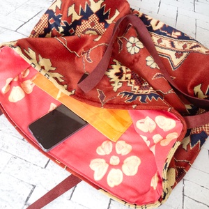 Nagy kilim/kelim stílusú szőnyegtáska - táska & tok - kézitáska & válltáska - nagy pakolós táska - Meska.hu