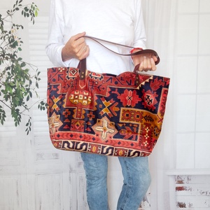 Nagy méretű Kilim stílusú szőnyegtáska - táska & tok - kézitáska & válltáska - nagy pakolós táska - Meska.hu