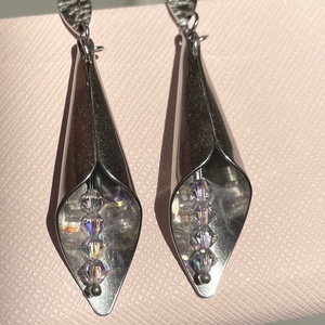 Crystal Flower - Swarovski gyöngyös fülbevaló - Meska.hu