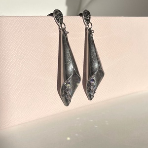 Crystal Flower - Swarovski gyöngyös fülbevaló - ékszer - fülbevaló - lógó fülbevaló - Meska.hu
