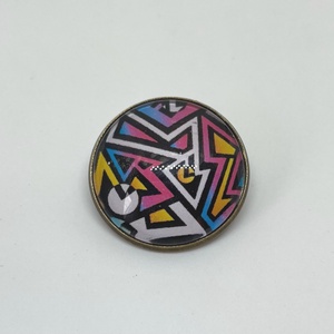 Cool Geometry - Absztrakt mintás kitűző - ékszer - kitűző és bross - kitűző - Meska.hu