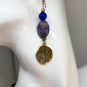 Royal Blue - Akril gyöngy fülbevaló - ékszer - fülbevaló - lógó fülbevaló - Meska.hu