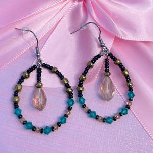Elegant Crystal - Swarovski üveggyöngy fülbevaló - ékszer - fülbevaló - lógó csepp fülbevaló - Meska.hu