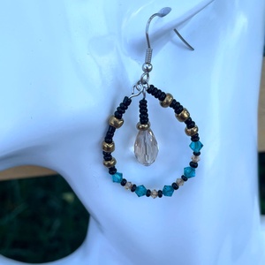 Elegant Crystal - Swarovski üveggyöngy fülbevaló - ékszer - fülbevaló - lógó csepp fülbevaló - Meska.hu