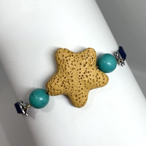 Oceanic Starfish No. 2. - Tengericsillag alakú lávakő karkötő - ékszer - karkötő - karkötő medállal - Meska.hu