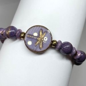 Goldish Dragonfly - Üveg- és ásványgyöngy karkötő - ékszer - karkötő - gyöngyös karkötő - Meska.hu