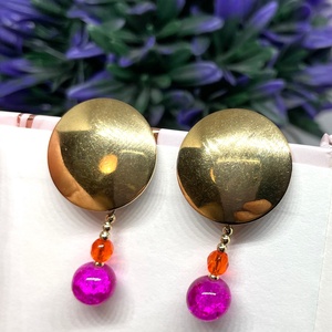 Daring Colors - Bedugós nemesacél és üveggyöngy fülbevaló - ékszer - fülbevaló - lógós kerek fülbevaló - Meska.hu