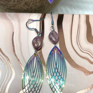 Graceful Art Deco - Könnyű lógó fülbevaló - ékszer - fülbevaló - lógó fülbevaló - Meska.hu