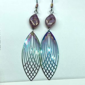 Graceful Art Deco - Könnyű lógó fülbevaló - ékszer - fülbevaló - lógó fülbevaló - Meska.hu