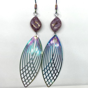 Graceful Art Deco - Könnyű lógó fülbevaló - ékszer - fülbevaló - lógó fülbevaló - Meska.hu