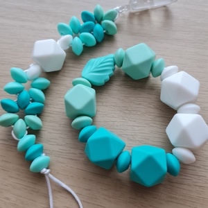 Cumilánc és marokrágcsa  Babalátogató ajándék  Babaváró ajándék, Játék & Sport, 3 éves kor alattiaknak, Cumilánc, Gyöngyfűzés, gyöngyhímzés, MESKA