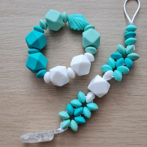 Cumilánc és marokrágcsa  Babalátogató ajándék  Babaváró ajándék - játék & sport - 3 éves kor alattiaknak - cumilánc - Meska.hu