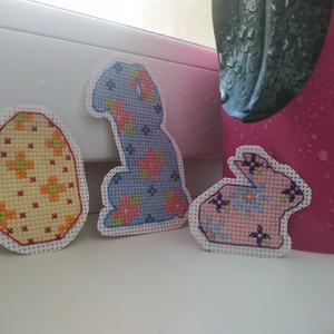 Hímzett nyuszik - diy (csináld magad) - szabásminta, útmutató - hímzés minta - Meska.hu