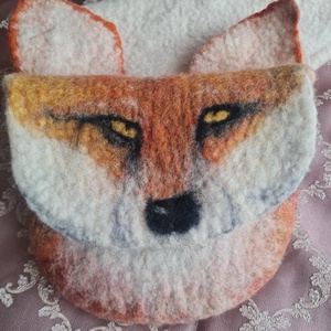 Róka nemez táska - művészet - textilkép - nemezelt - Meska.hu