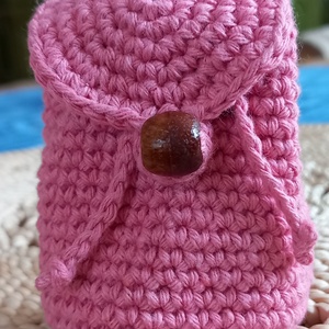 Horgolt mini hátizsák , Táska & Tok, Kulcstartó & Táskadísz, Kulcstartó, Horgolás, Varrás, MESKA