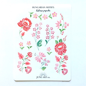 Kalocsa paprika matrica ív - otthon & életmód - papír, írószer - matrica, matrica csomag - Meska.hu