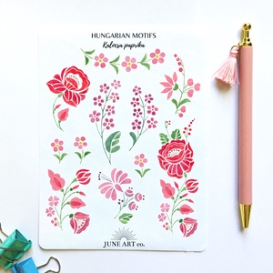 Kalocsa paprika matrica ív - otthon & életmód - papír, írószer - matrica, matrica csomag - Meska.hu