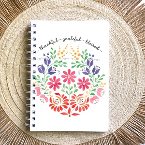 Kalocsai virágok idézettel spirálfüzet, jegyzetfüzet - otthon & életmód - papír, írószer - jegyzetfüzet & napló - Meska.hu