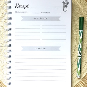 Zöldség mintás receptfüzet, receptes spirálfüzet - otthon & életmód - konyhafelszerelés, tálalás - sütés, főzés - receptfüzet - Meska.hu