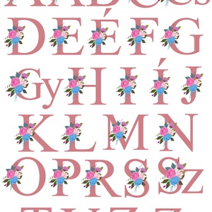 Virágos monogramos spirálfüzet egyedi, személyre szabható - otthon & lakás - papír írószer - jegyzetfüzet & napló - Meska.hu