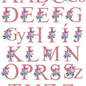 Virágos monogramos spirálfüzet egyedi, személyre szabható - otthon & életmód - papír, írószer - jegyzetfüzet & napló - Meska.hu