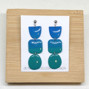 Színátmenetes fülbevaló - ékszer - fülbevaló - lógó fülbevaló - Meska.hu