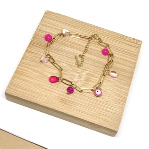 Pink karkötő, Ékszer, Karkötő, Charm karkötő, Gyurma, Ékszerkészítés, MESKA