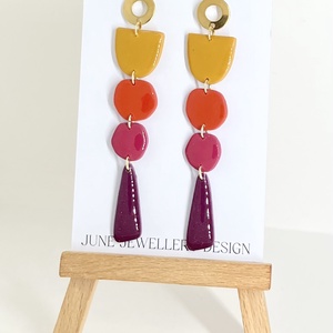 Lana őszi fülbevaló, Ékszer, Fülbevaló, Lógó fülbevaló, Gyurma, Ékszerkészítés, MESKA