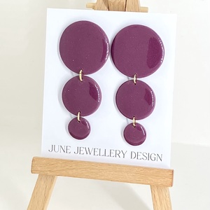 Ivonn őszi fülbevaló, Ékszer, Fülbevaló, Lógó fülbevaló, Gyurma, Ékszerkészítés, MESKA