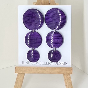 Ivonn metál fülbevaló - ékszer - fülbevaló - lógó fülbevaló - Meska.hu