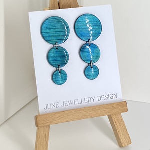 Ivonn metál fülbevaló - ékszer - fülbevaló - lógó fülbevaló - Meska.hu