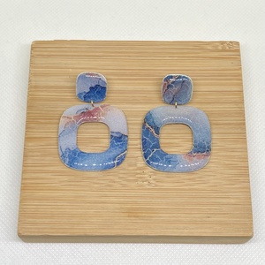 Sarah márványos fülbevaló - ékszer - fülbevaló - lógó fülbevaló - Meska.hu