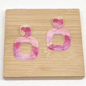 Sarah márványos fülbevaló - ékszer - fülbevaló - lógó fülbevaló - Meska.hu