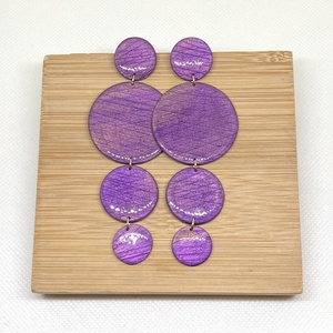 Bella padlizsán lila fülbevaló - Meska.hu