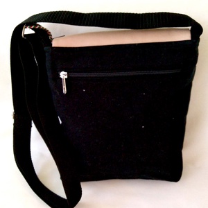 Kézzel festett  Hangjegy mintás tarisznya - táska & tok - kézitáska & válltáska - vállon átvethető táska - Meska.hu