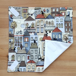  Zöld gondolat újraszalvéta nasi tartóval.  - táska & tok - uzsonna- & ebéd tartó - szendvics csomagoló - Meska.hu