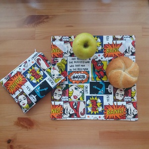  Zöld gondolat  képregényes újraszalvéta nasi tartóval.  - Meska.hu